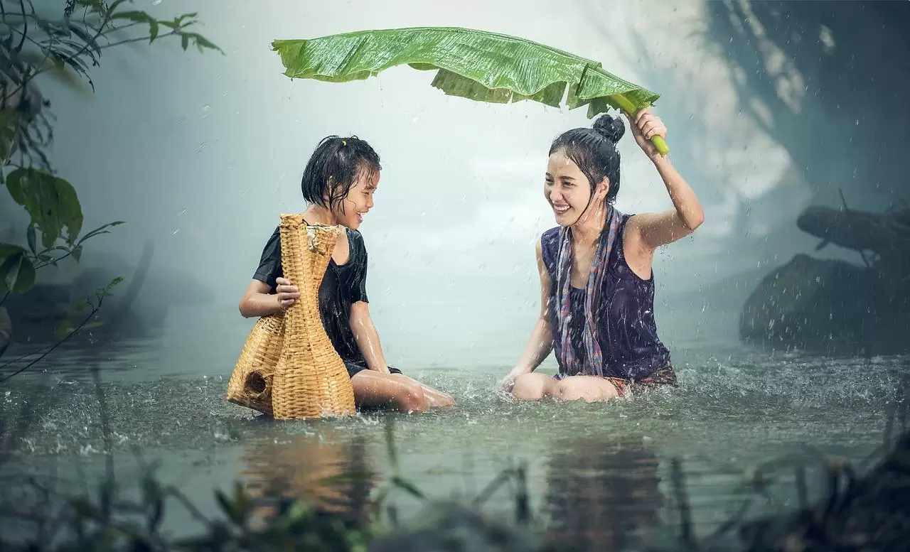 Eau de pluie et lac